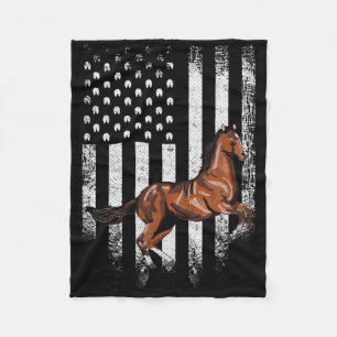 Vintage US-amerikanische Fahne Vollblut Horseb Fleecedecke
