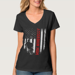 Vintage US-amerikanische Flagge Accordion Mama Mus T-Shirt