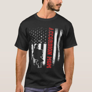 Vintage US-amerikanische Flagge Accordion Mama Mus T-Shirt