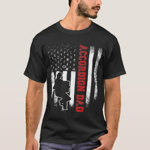 Vintage US-amerikanische Flagge Accordion Vater No T-Shirt