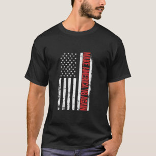 Vintage US-amerikanische Flagge Amerika wieder V8 T-Shirt