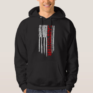 Vintage US-amerikanische Flagge beängstigend Patri Hoodie