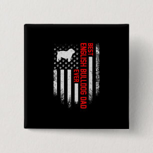 Vintage US-amerikanische Flagge Best English Bulld Button