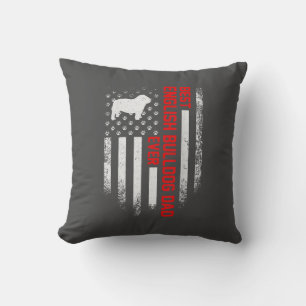 Vintage US-amerikanische Flagge Best English Bulld Kissen