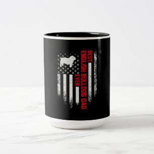 Vintage US-amerikanische Flagge Best English Bulld Zweifarbige Tasse