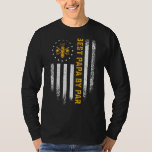 Vintage US-amerikanische Flagge Bestes Papa Par Fu T-Shirt