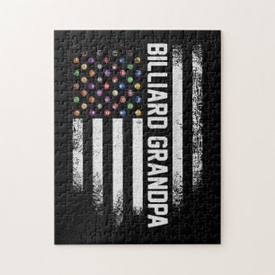 Vintage US-amerikanische Flagge Billiard Großvate Puzzle