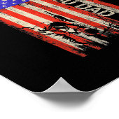 Vintage US-amerikanische Flagge Brasilianischer Ji Poster (Ecke)