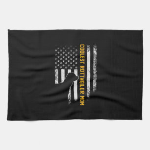 Vintage US-amerikanische Flagge Coole Rottweiler-M Geschirrtuch