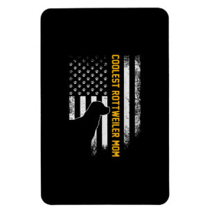 Vintage US-amerikanische Flagge Coole Rottweiler-M Magnet