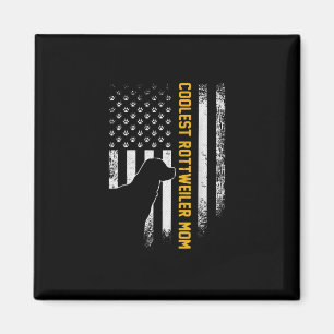 Vintage US-amerikanische Flagge Coole Rottweiler-M Magnet