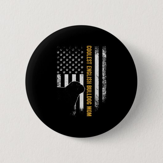 Vintage US-amerikanische Flagge Cooler englischer Button (Vorderseite)