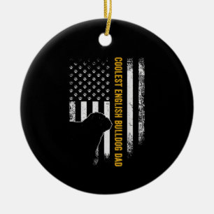 Vintage US-amerikanische Flagge Cooler englischer Keramik Ornament