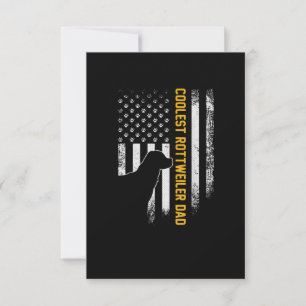 Vintage US-amerikanische Flagge Cooler Rottweiler- RSVP Karte