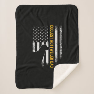 Vintage US-amerikanische Flagge Cooler Rottweiler- Sherpadecke