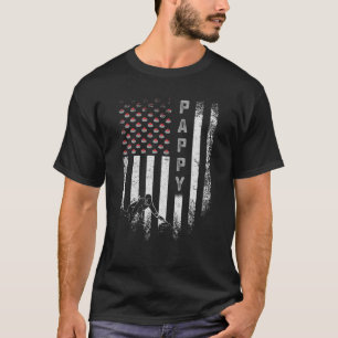 Vintage US-amerikanische Flagge Curling Pappel Cur T-Shirt