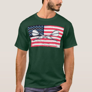 Vintage US-amerikanische Flagge für Dart Players T-Shirt