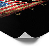 Vintage US-amerikanische Flagge Klettererinnen Poster (Ecke)