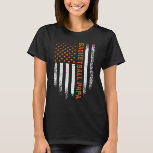 Vintage US-amerikanische Flagge Proud Basketball P T-Shirt