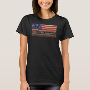 Vintage US-amerikanische Flagge Proud Chihuahua Gr T-Shirt