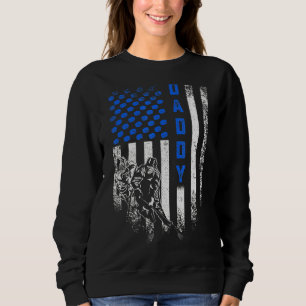 Vintage US-amerikanische Flagge Proud Hockey Daddy Sweatshirt