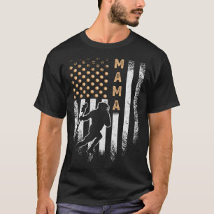Vintage US-amerikanische Flagge Proud Lacrosse Mam T-Shirt