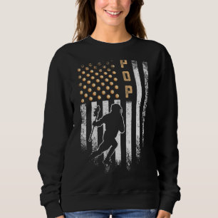 Vintage US-amerikanische Flagge Proud Lacrosse Pop Sweatshirt