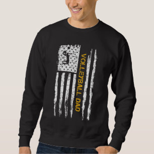 Vintage US-amerikanische Flagge Proud Volleyball V Sweatshirt