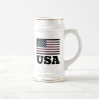 Vintage US-amerikanische Flagge Retro Bierstein Ta