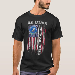 Vintage US-amerikanische Flagge US Seabee Proud Ve T-Shirt