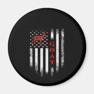 Vintage-US-amerikanische-Flagge-Ziege Magnet