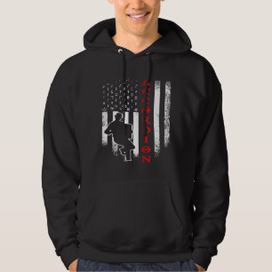 Vintage US-amerikanische Flaggen-Accordion Player Hoodie