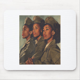 Vintage US Army Black Sisterhood Women Soldiers Mi Mousepad