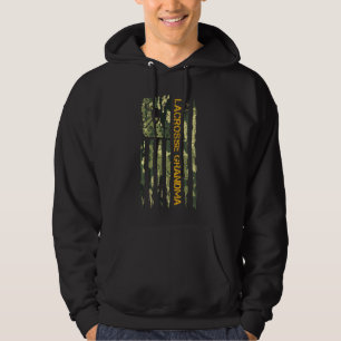 Vintage US Camouflage Flag Proud Lacrosse Oma Lax  Hoodie