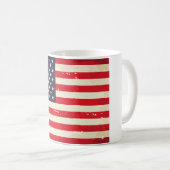 Vintage US-Flag-Kaffee-Tasse Kaffeetasse (VorderseiteRechts)