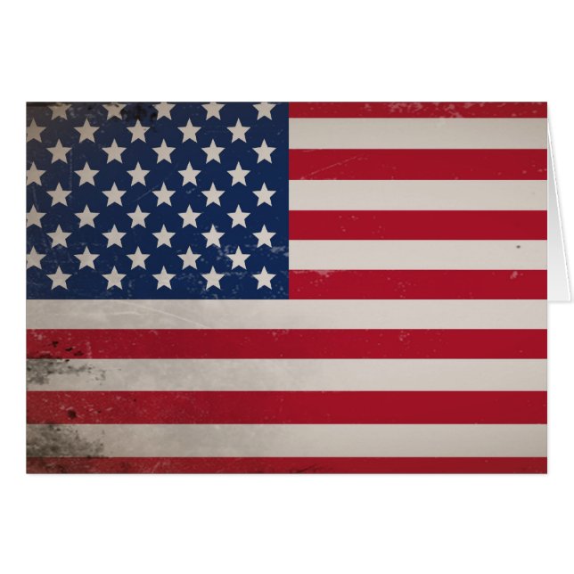 Vintage US-Flagge (Vorderseite (Horizontal))