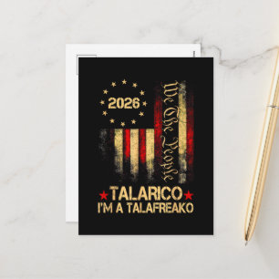 Vintage-US-Flagge 2026 Patriotischer politischer U Feiertagspostkarte