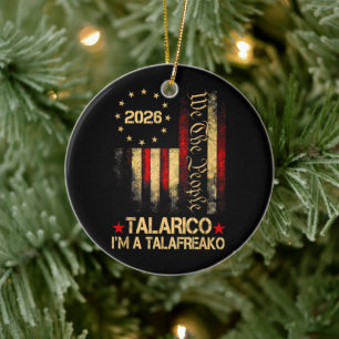 Vintage US-Flagge 2026 Patriotischer Politischer U Keramik Ornament