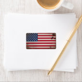 Vintage US-Flagge Adressaufkleber (Insitu)