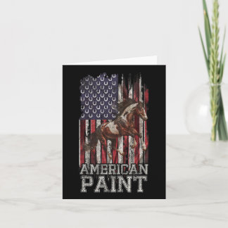 Vintage US-Flagge American Paint Horse Lover2 Karte
