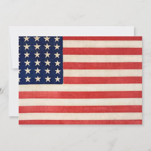 Vintage US Flagge - amerikanische Flagge Dankeskarte (Vorderseite)