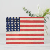 Vintage US Flagge - amerikanische Flagge Dankeskarte (Stehend Vorderseite)