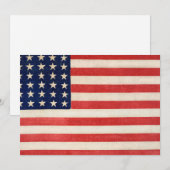 Vintage US Flagge - amerikanische Flagge Dankeskarte (Vorne/Hinten)
