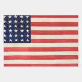 Vintage US Flagge - amerikanische Flagge Geschenkpapier Set (Vorderseite)