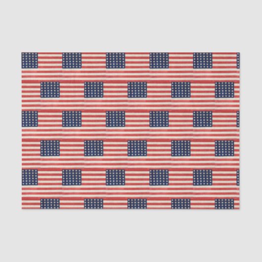 Vintage US Flagge - amerikanische Flagge Seidenpapier (Vorderseite)