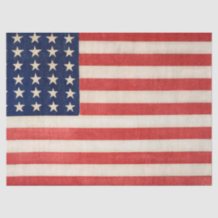 Vintage US Flagge - amerikanische Flagge Seidenpapier
