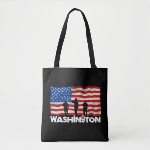 Vintage US-Flagge - Amerikanische Stadt Washington Tasche
