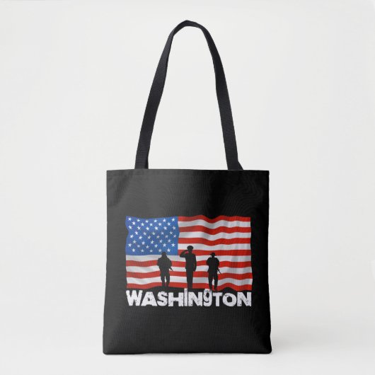 Vintage US-Flagge - Amerikanische Stadt Washington Tasche (Vorderseite)