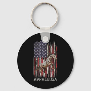 Vintage US-Flagge Appaloosa Horse Lover3 Schlüsselanhänger