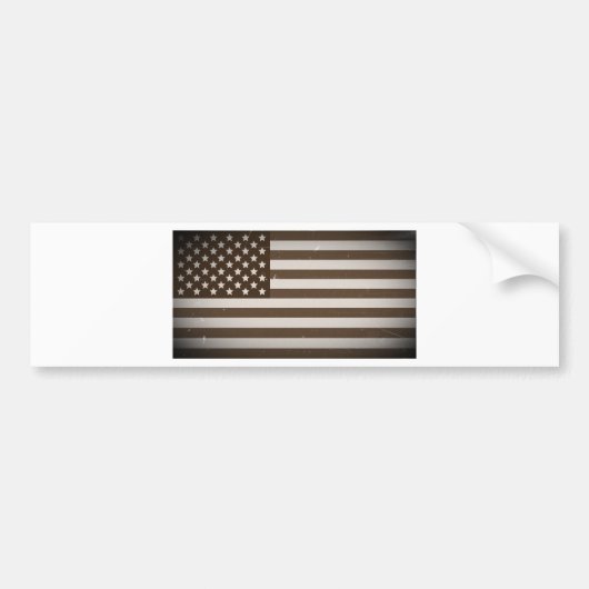 Vintage US-Flagge Autoaufkleber (Vorne)